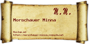 Morschauer Minna névjegykártya